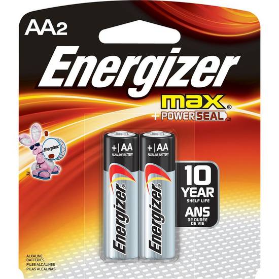 Everready · Piles alcalines AA, Max (2 un) - MAX Alkaline AA batteries (2 units)