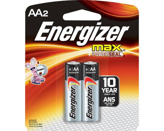 Everready · Piles alcalines AA, Max (2 un) - MAX Alkaline AA batteries (2 units)