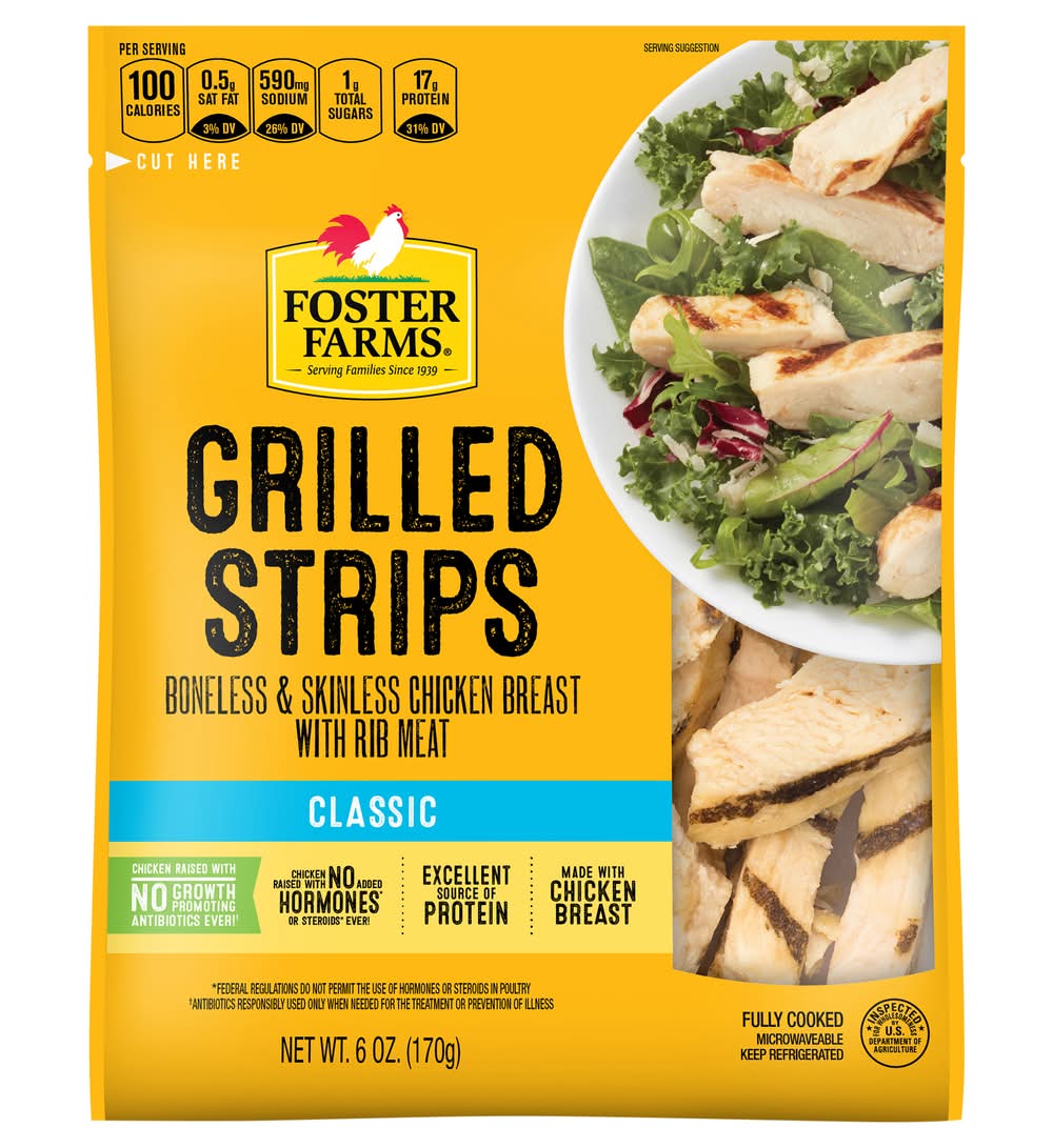 Foster Farms Classic Grilled Chicken Breast Strips (6 oz)