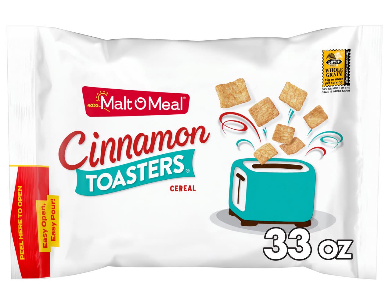 Malt-O-Meal Breakfast Toasters Cereals, Cinnamon (33 oz)