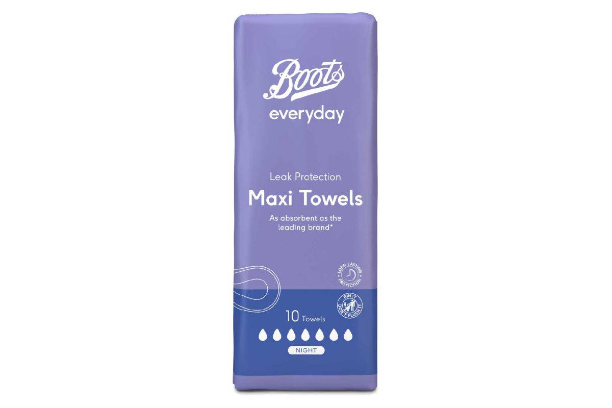 Boots Everyday Maxi Towels Night 10s