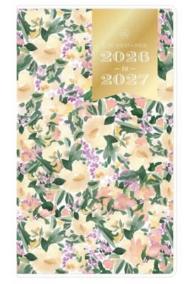 Blue Sky Day Designer 2026-2027 Monthly Planning Calendar 3.625"x6.125" Marjorie Floral Clear