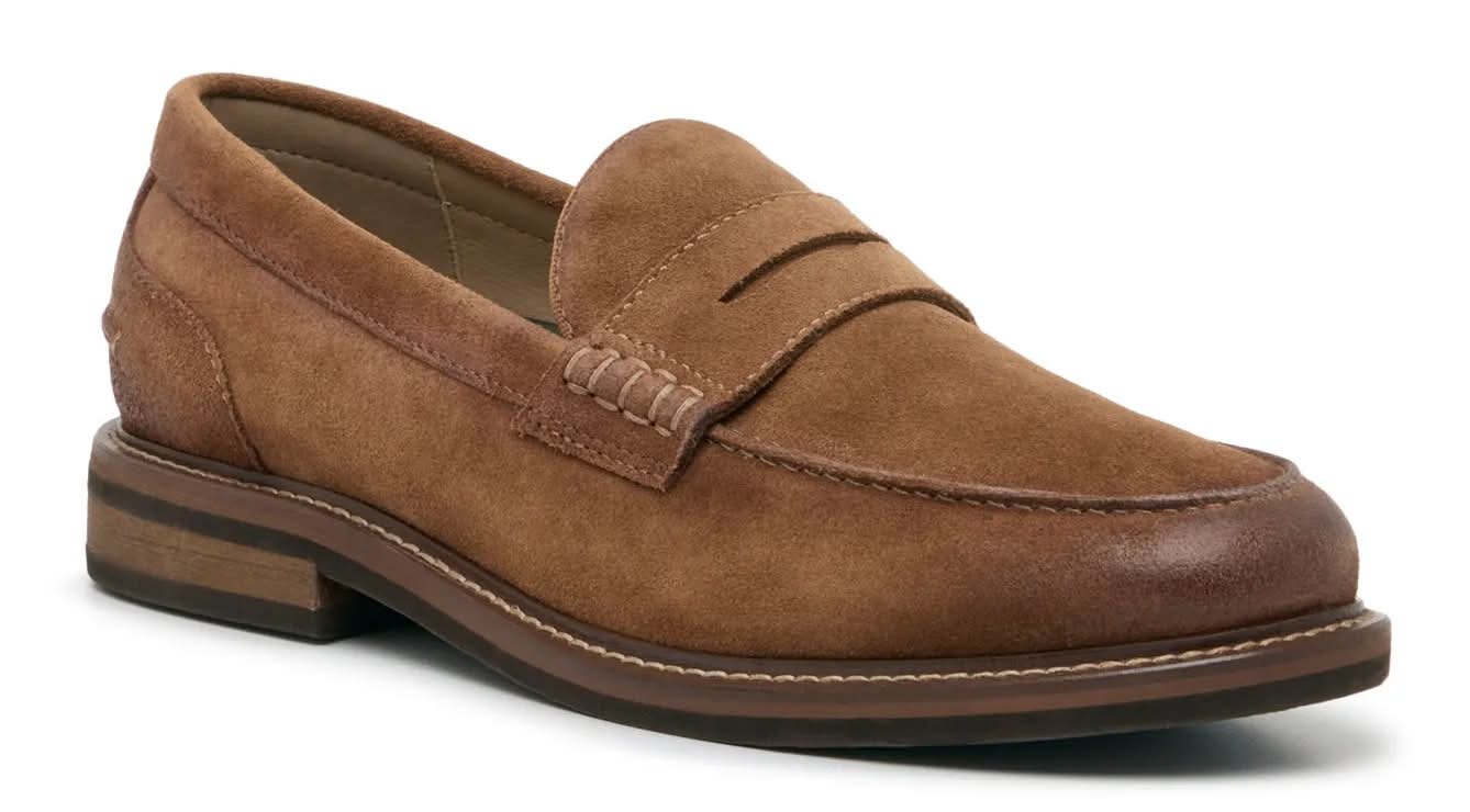 Brown Faux Suede Slip-On Loafer By Crown Vintage crown vintage shoes products for sale | eBay main image 3