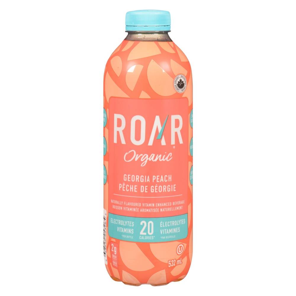 Roar Organic Georgia Peach Electrolyte Beverage (532 ml)