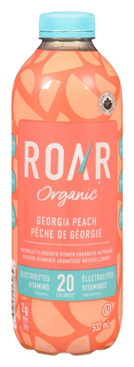 Roar Organic Georgia Peach Electrolyte Beverage (532 ml)