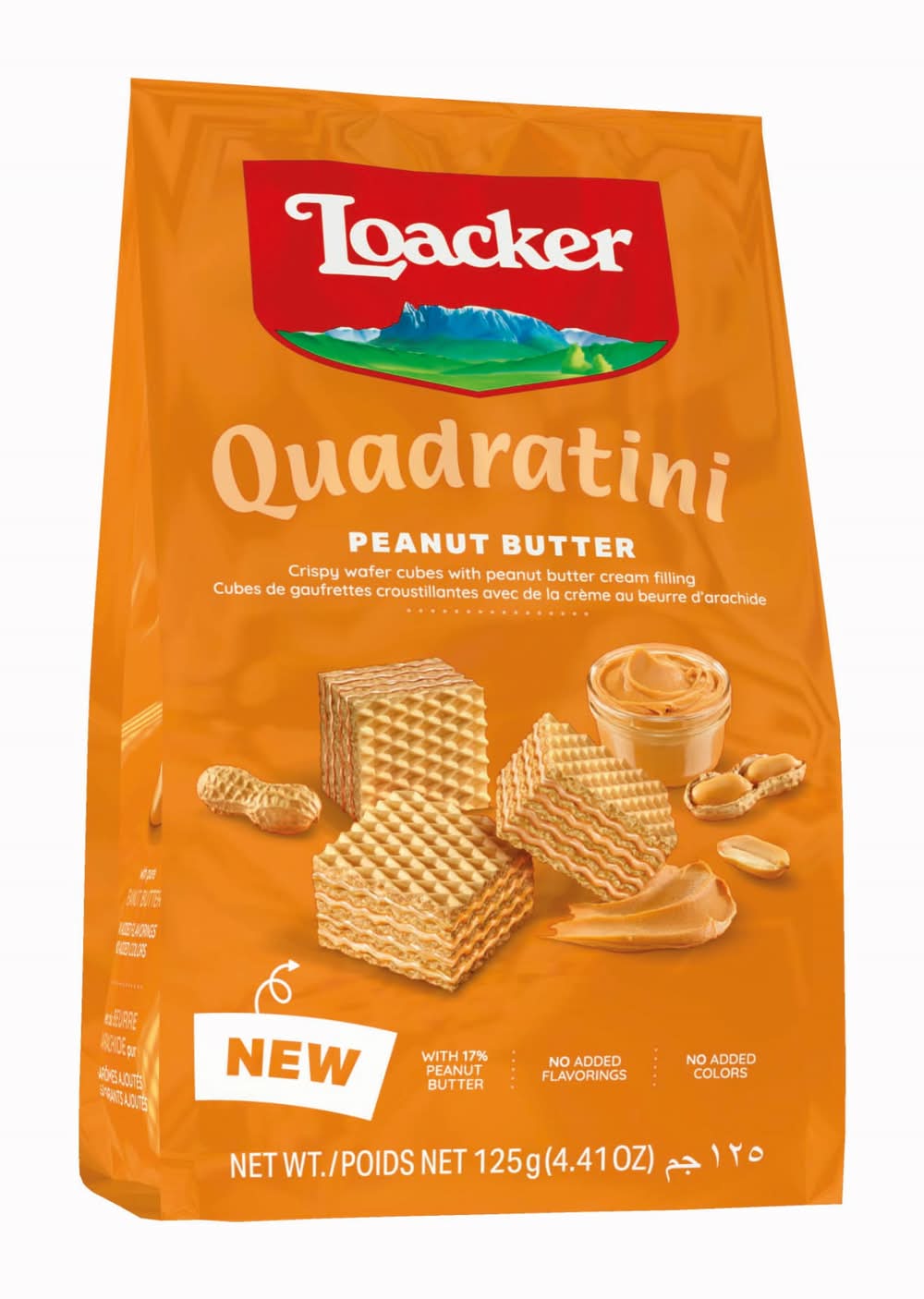 Loacker - Quadratini wafers beurre d’arachide, beurre d'arachide (125g)