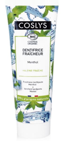 Coslys - Dentifrice fraîcheur menthol bio (100g)