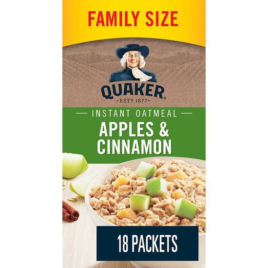 Quaker Apples & Cinnamon Instant Oatmeal (594g)