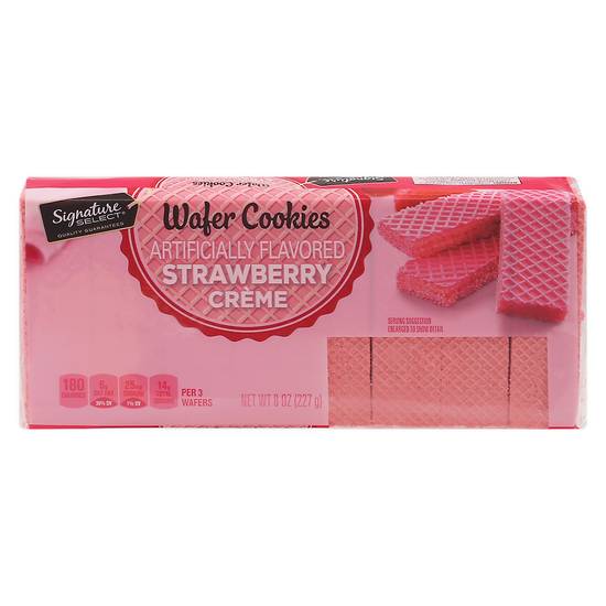 Signature Select Strawberry Creme Wafer Cookies (8 oz)