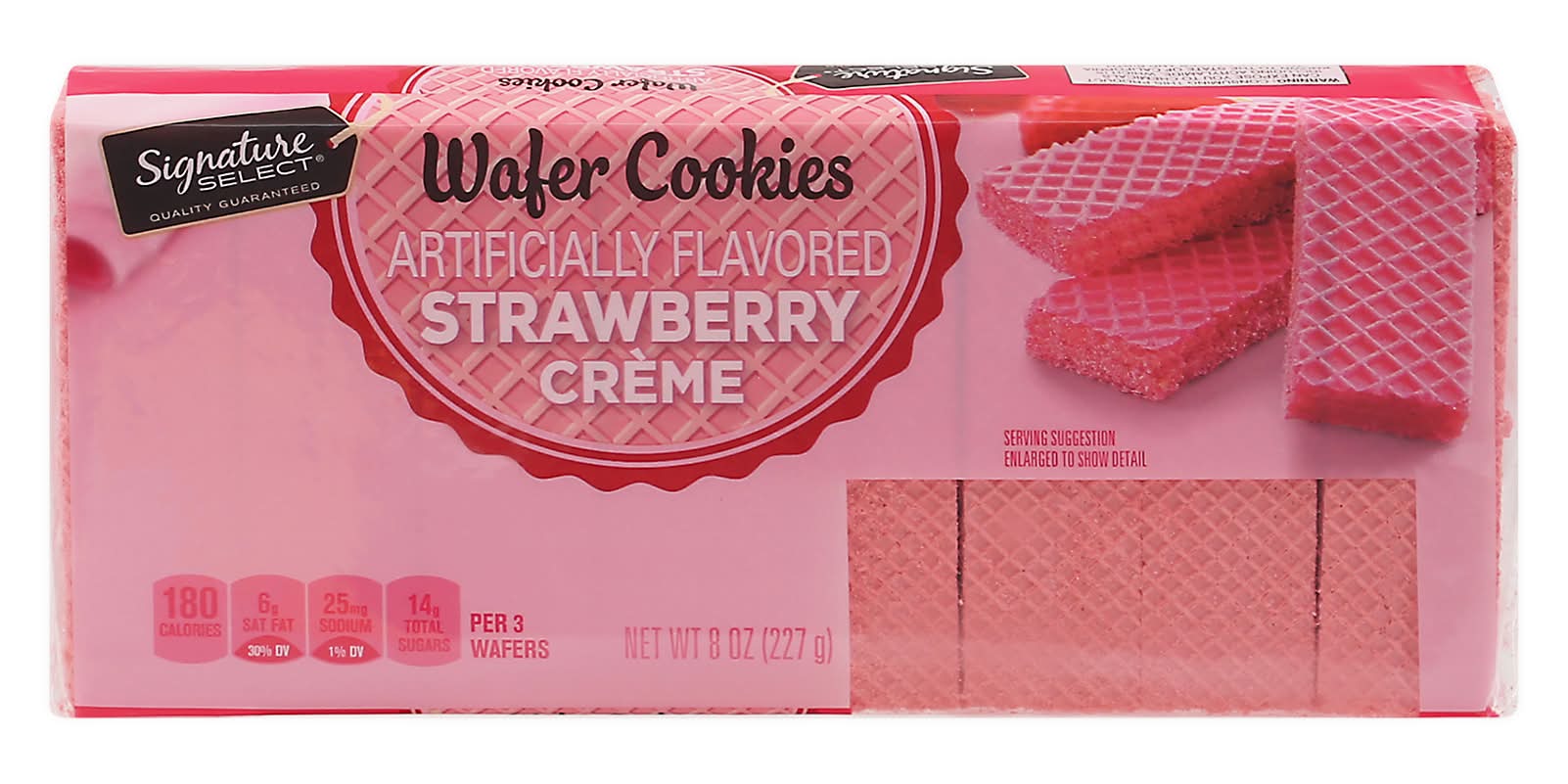 Signature Select Strawberry Creme Wafer Cookies (8 oz)
