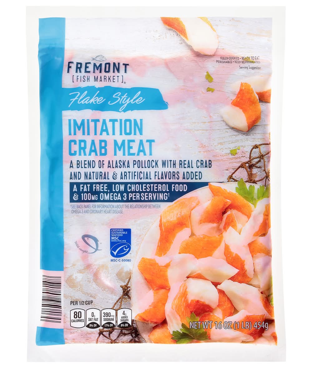 Fremont Fish Market Imitation Crab Meat, Flake Style (1 lbs)