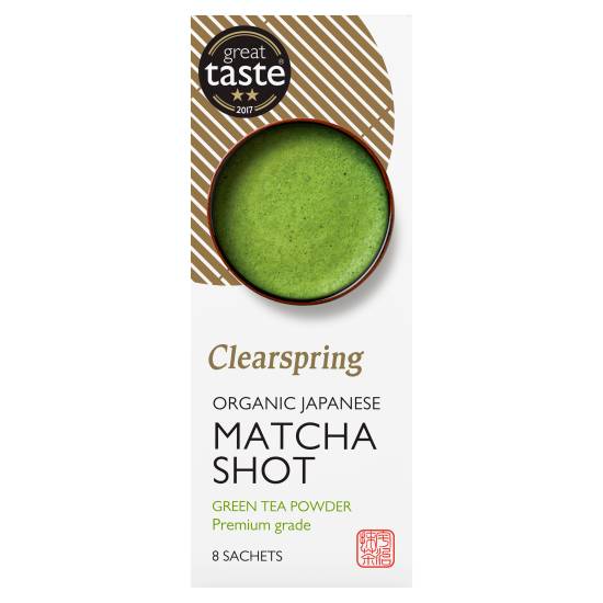Clearspring Organic Japanese Matcha Shot Green Tea Powder (8 ct,1 g)