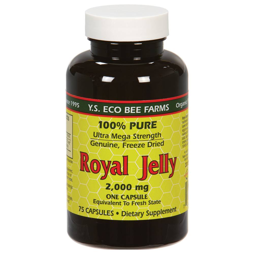 100% Pure Royal Jelly - Ultra Mega Strength - 2,000 Mg (75 Capsules)