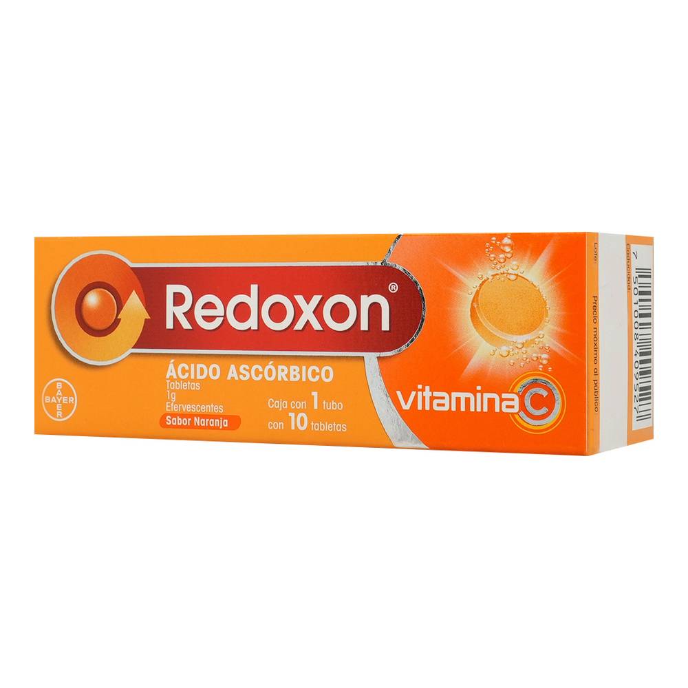 Bayer redoxon ácido ascórbico tabletas efervescentes 1 g (naranja) (10 un)
