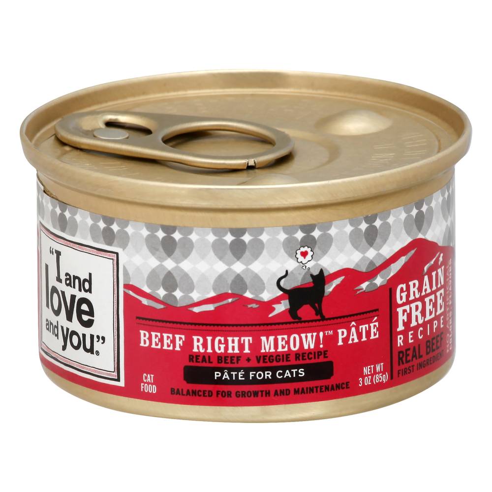 I and love and you Beef Right Meow Pate For Cats (3 oz)