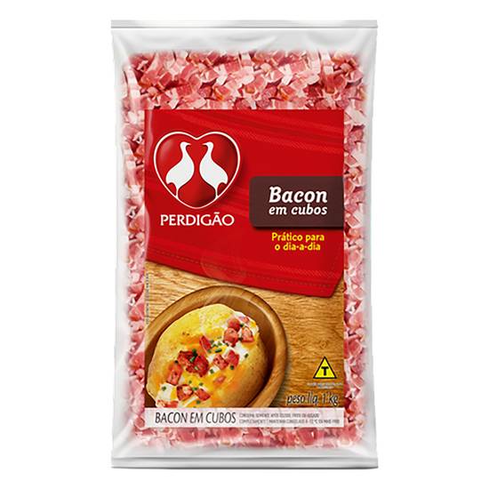 Perdigão bacon em cubos (1 kg)