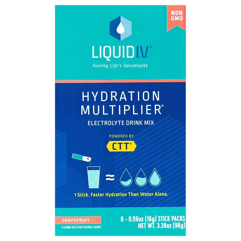 Liquid I.v. Hydration Multiplier Electrolyte Drink (6 pack, 0.56 oz) (grapefruit )