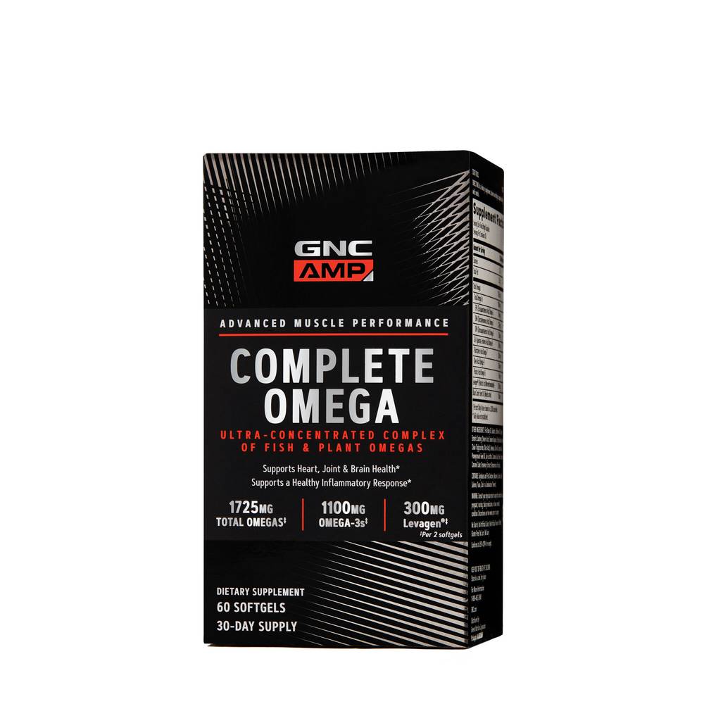 GNC Amp Complete Omega Softgels (60 ct)