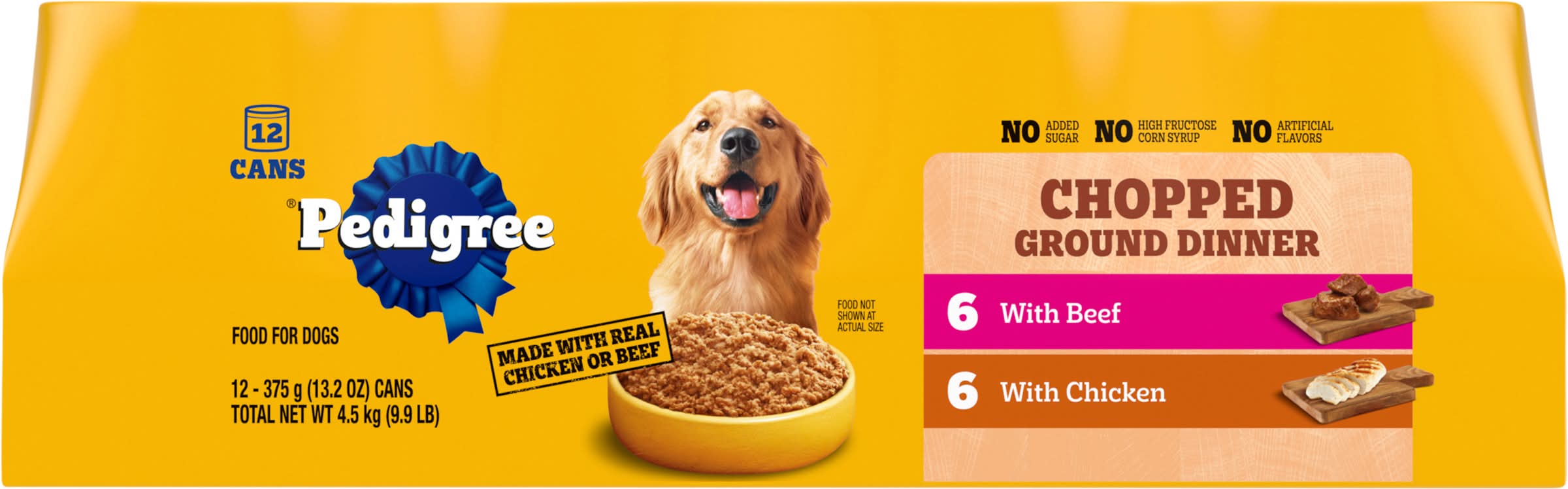 Pedigree Choppped Ground Dinner With Chicken & Beef Dog Food (12 x 13.2 oz)