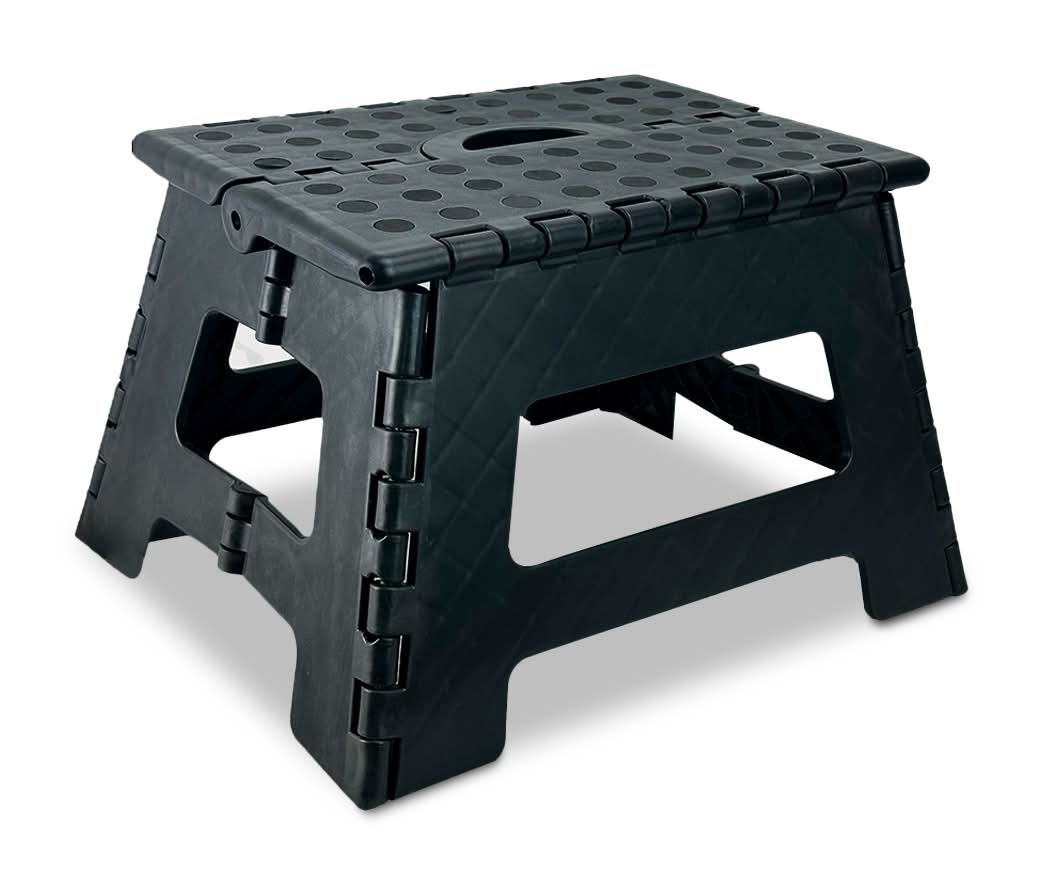 4TUNE · Banco plegable de plástico, negro