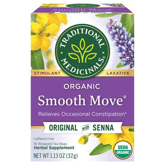 Traditional Medicinals Organic Smooth Move Original Senna Tea (16 ct, 1.13 oz)