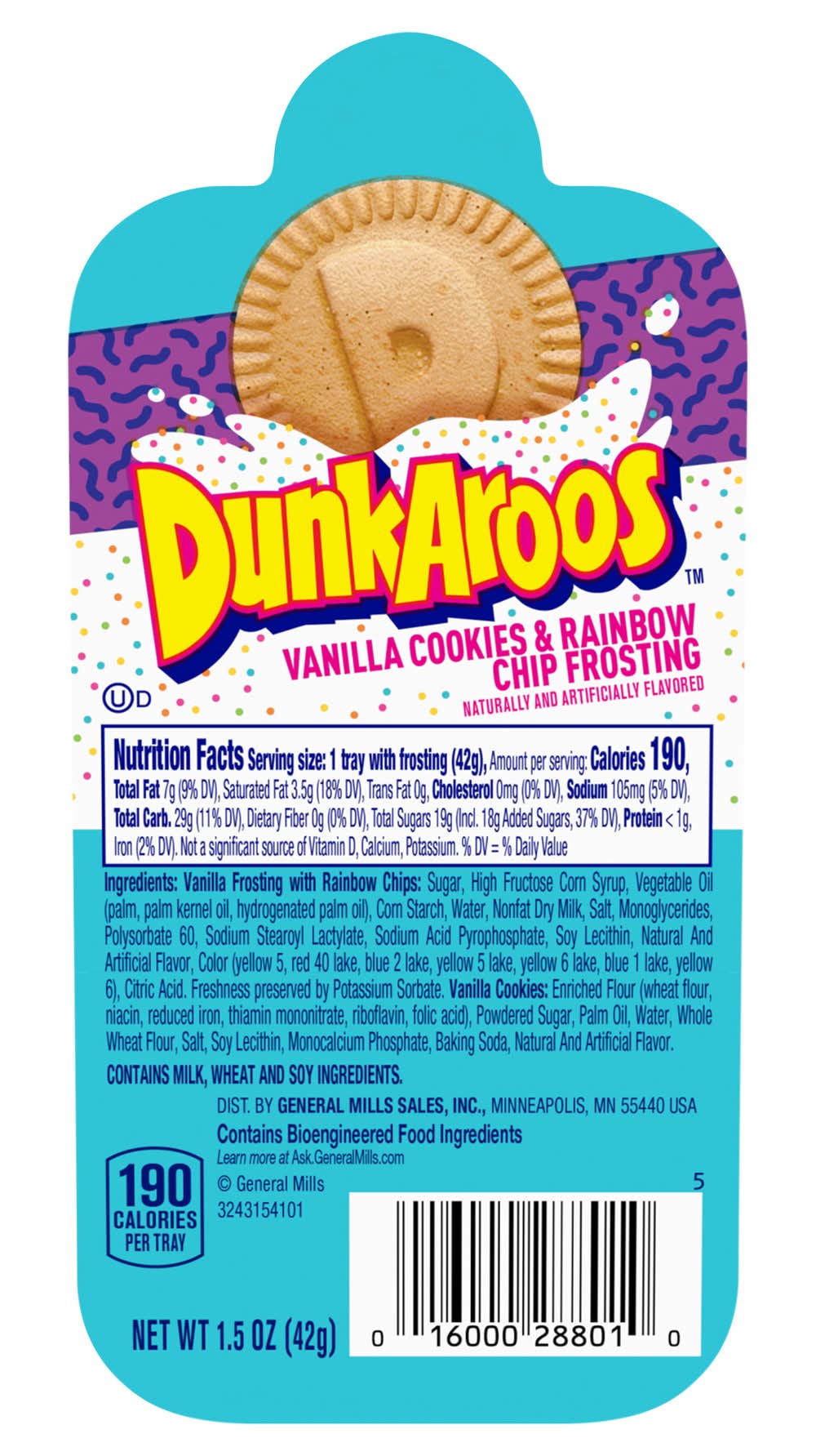 Dunkaroos Vanilla Cookies & Frosting With Rainbow Sprinkles (1.5 oz)