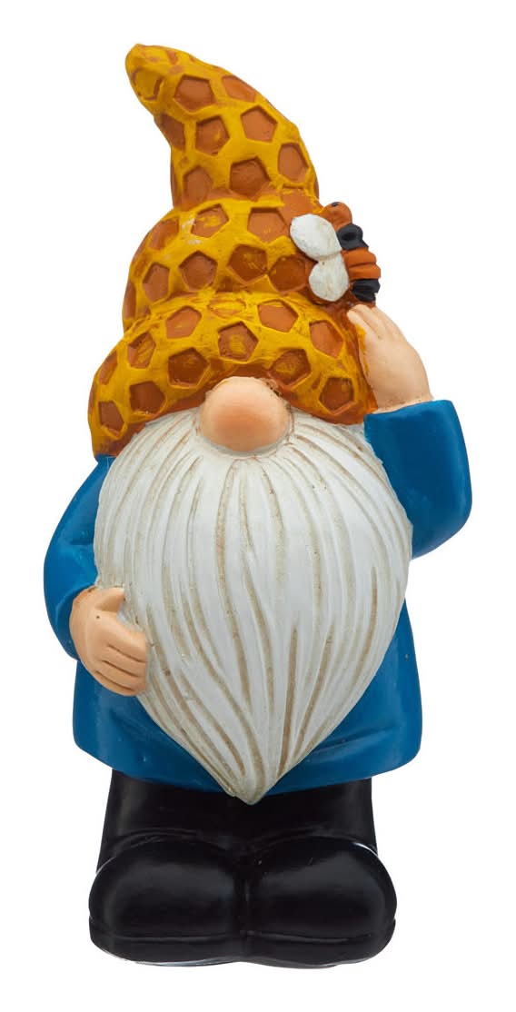 Mini Bee-Themed Garden Gnome With Hat 1 Ct Assorted