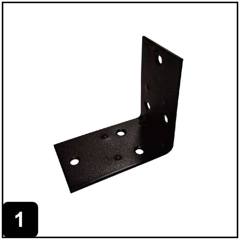 RELIABILT 2.5-in x 1.5-in x 2.5-in 1.8 -Gauge Black Steel Corner brace