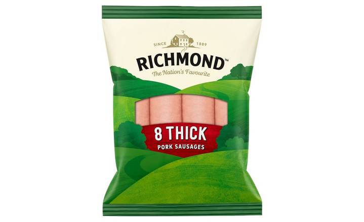 Richmond Thick Pork Sausages 8 pack 410g (400104)