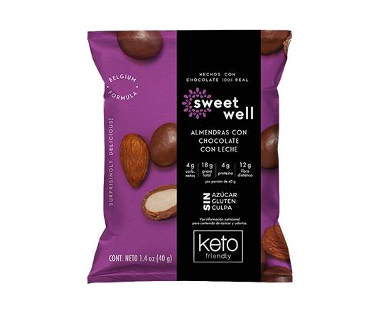 Bites Chocolate Sweetwell Almendras Bolsa 40 G