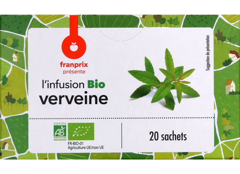 Franprix - Infusion bio, verveine (20)