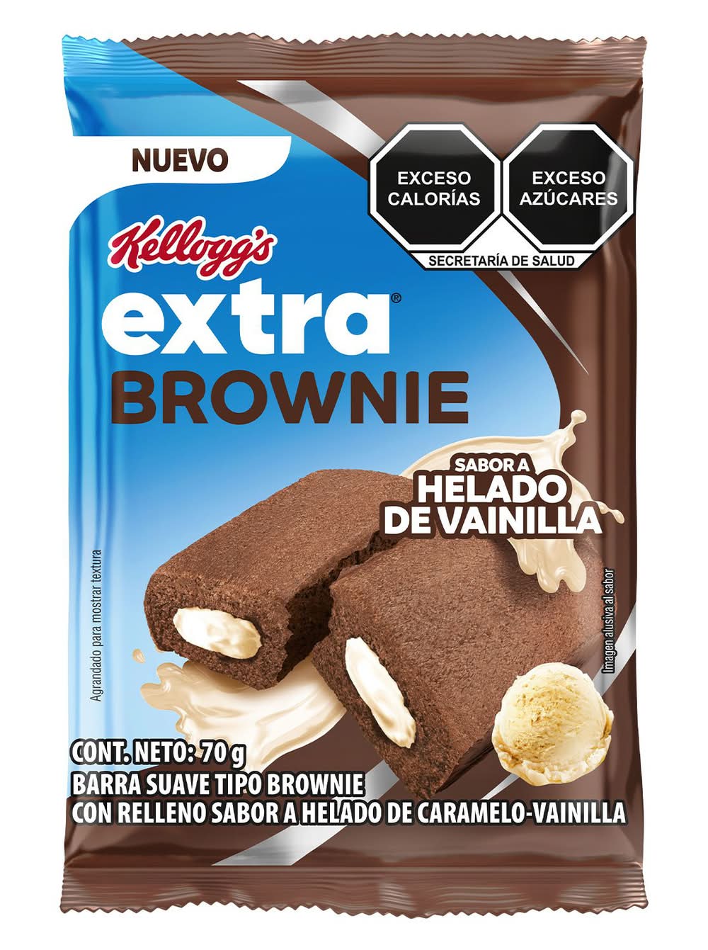 Extra · Brownie, helado de vainilla-caramelo (70 g)