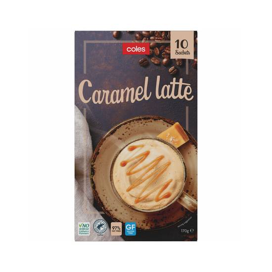 Coles Caramel Latte All in One Sachets 170g 10 pack