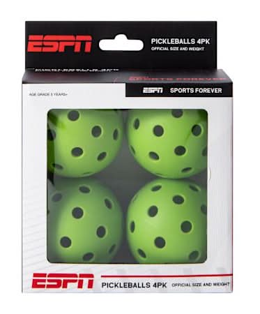 ESPN Pickle Ball 4-Pack Green