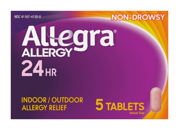 Allegra Adult Allergy Relief Tablets, Total Qty 5