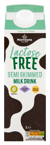 Morrisons Lactose Free Semi Skimmed Milk Drink (1L)