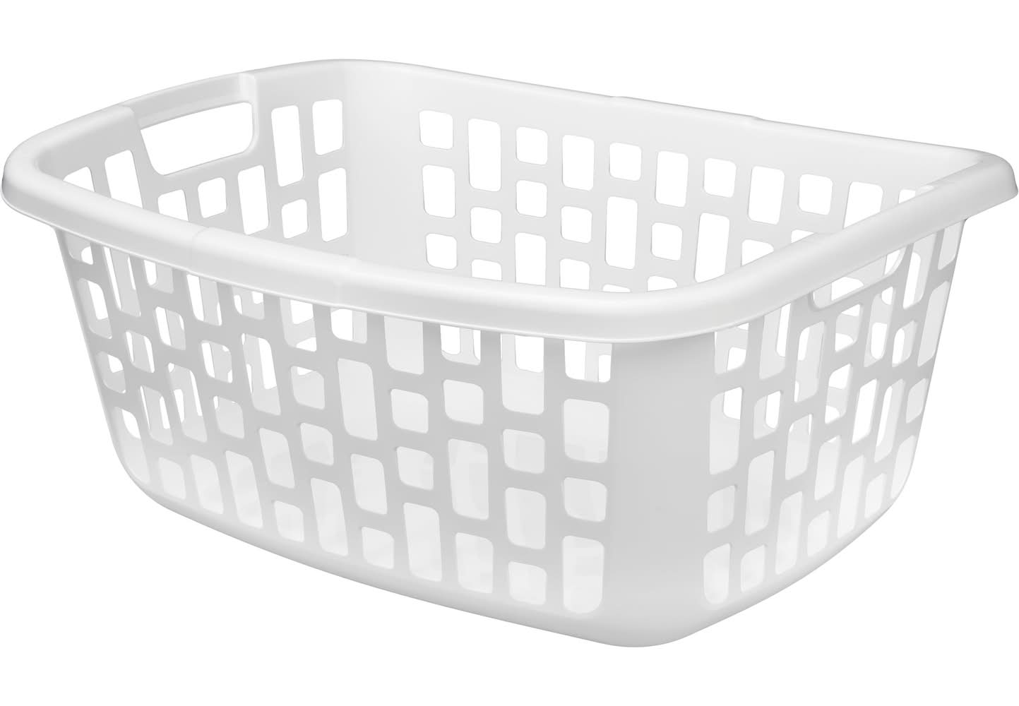 Style Selections 1.25-Bushel White Plastic Laundry Basket