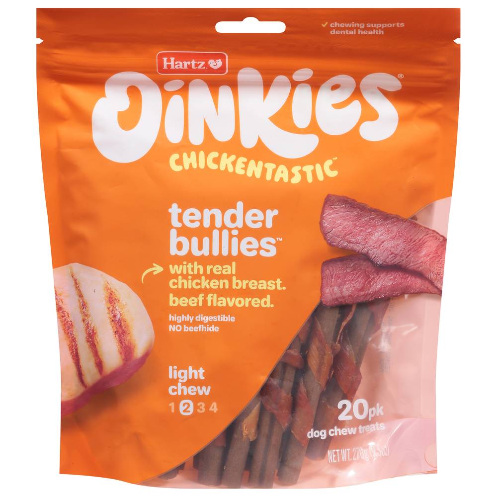 Hartz Oinkies Tender Bullies For Dogs, 20ct