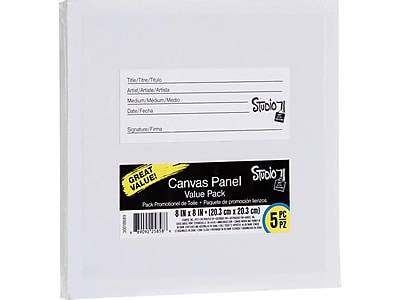 Studio 71 Canvas Panels, 8H X 8W, White, 5/Pack (30018689)