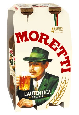 Moretti Premium Lager Beer (4 x 330ml)