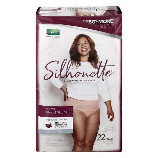 Depend® Silhouette® Women's Maximum Absorbency Small/Medium Incontinence  Briefs, 22 ct - Smith's Food and Drug