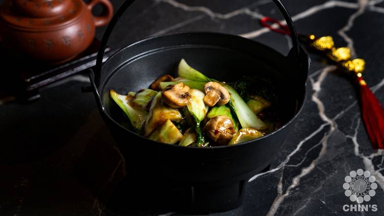 Baby Bok Choy with Mushrooms