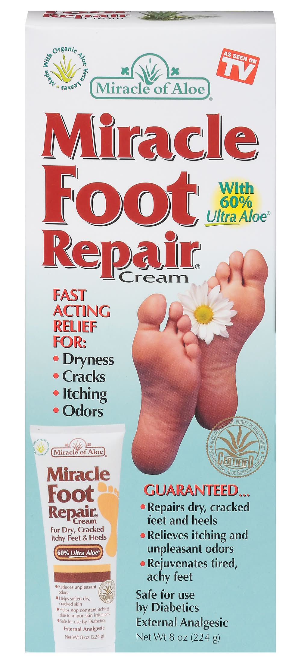 Hydrate and Rejuvenate with Miracle of Aloe Fast Acting Foot Repair Cream  (8 oz)  Skincare that Leaves You Feeling Fresh and Radiant | Foot Creams |  Uber Eats