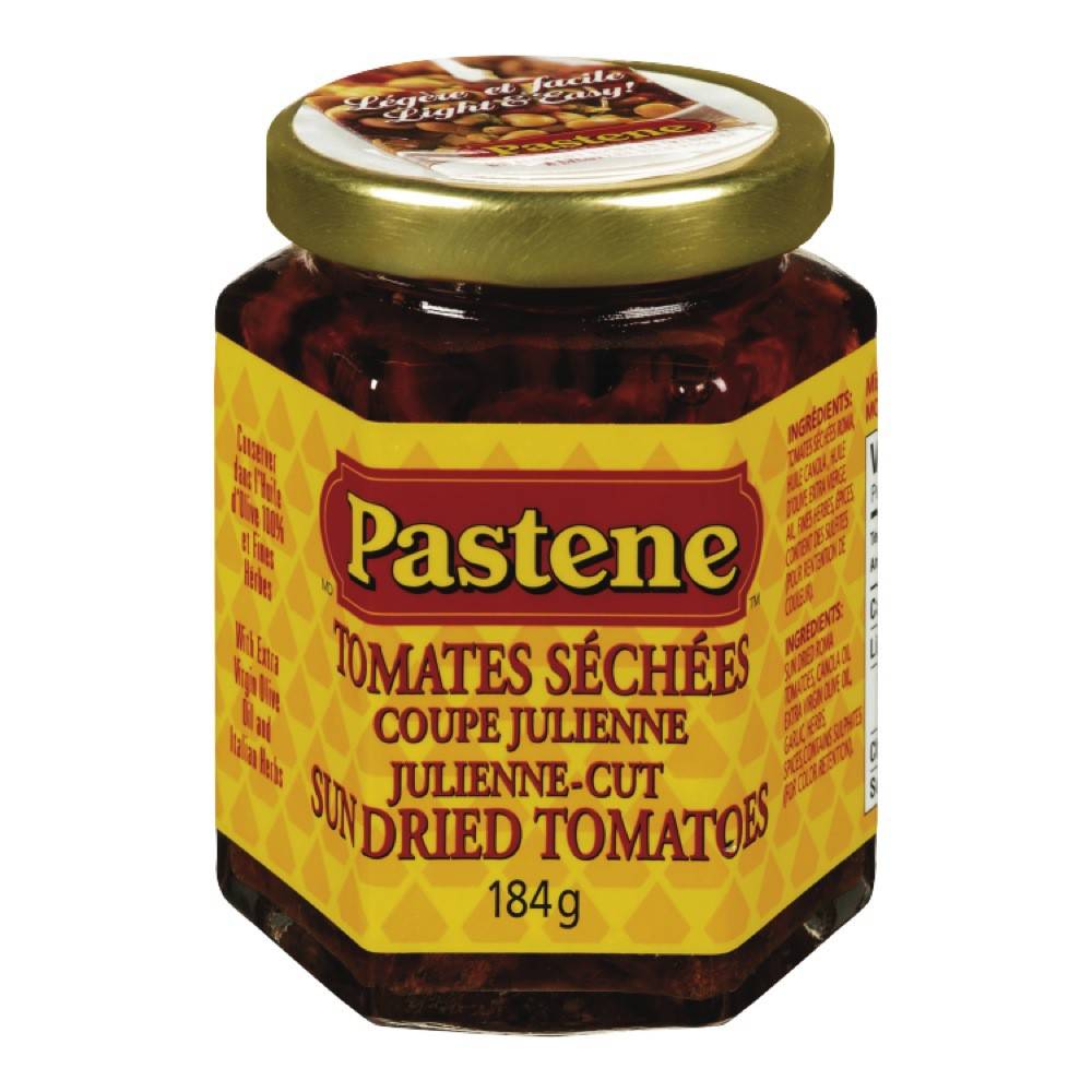 Pastene tomates juliennes séchées au soleil dans l'huile (184 g) - sun dried tomatoes in olive oil (184 g)