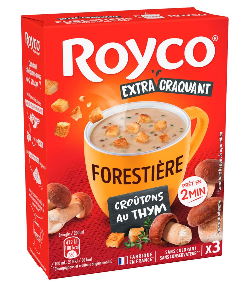 Royco - Soupe déshydratée forestière et croutons au thym (3)