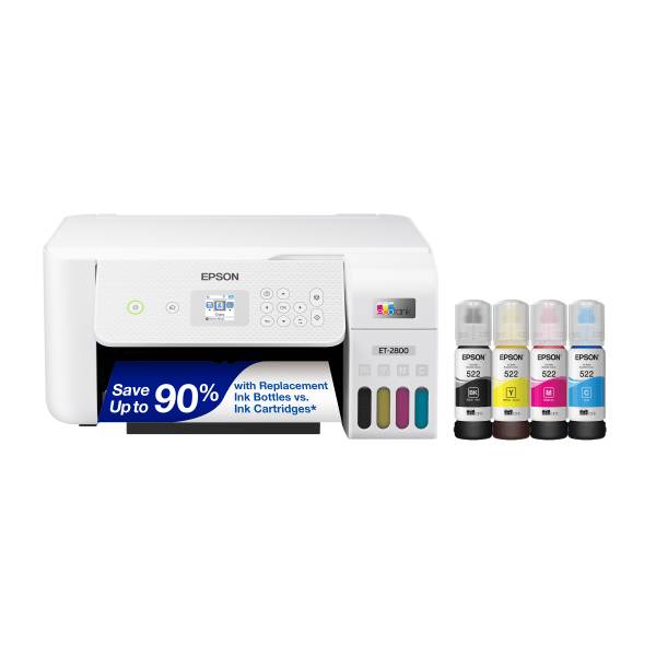 Epson Ecotank Et-2800 All-In-One Supertank Color Printer, White