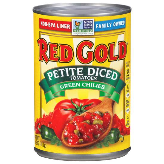 Red Gold Petite Diced Tomatoes With Green Chilies