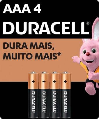 Duracell · Pilha palito aaa (4 un)