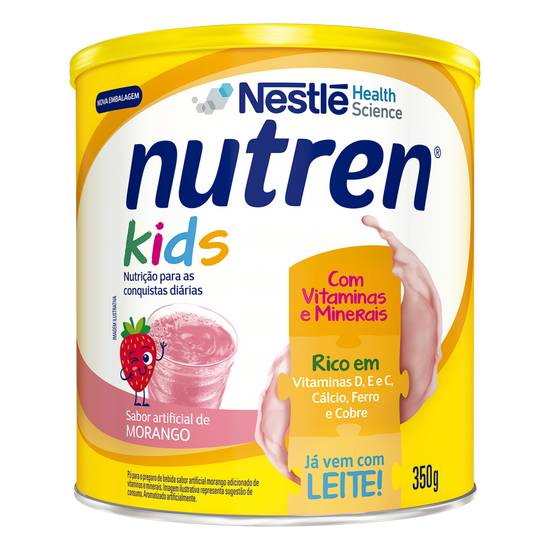 Nestlé suplemento alimentar sabor morango nutren kids (350g)