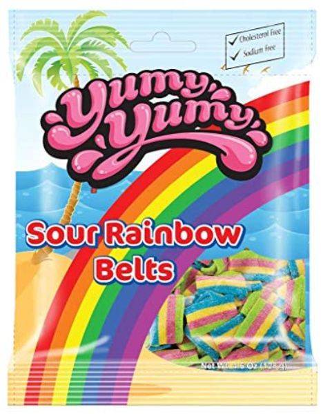 Yummy Yummy Rainbow Sour Belts 128g